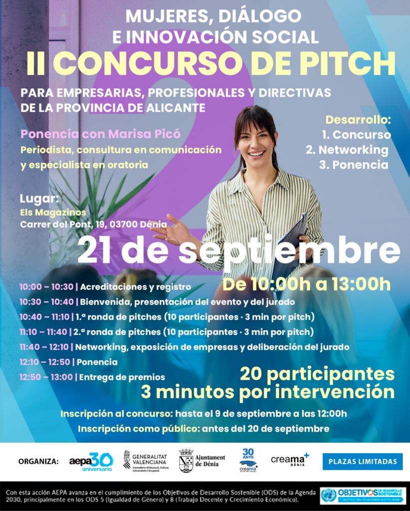 Concurso de Pitch mujeres empresarias Dénia